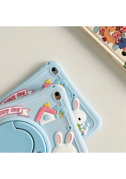 Apple iPad 11.Nesil A16 11inç/10.Nesil 10.9inç Kılıf Cute Dolls Standlı Eğlenceli 3D Karekterli Çocuk Kılıfı