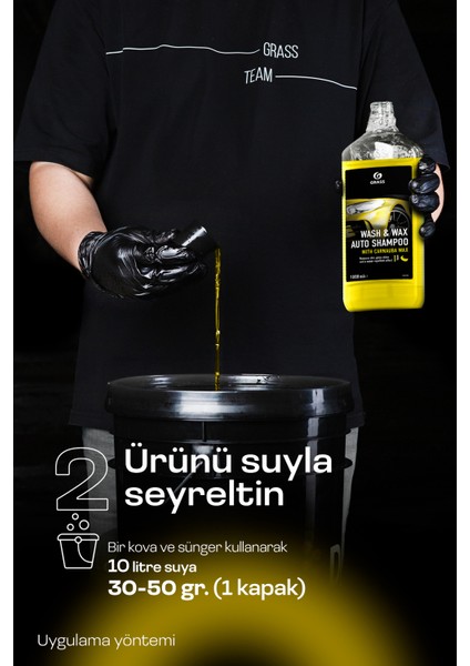 Cilalı Araba Yıkama Şampuanı Wash Wax 900ml Cilalı Oto Şampuanı & Boya Koruyucu, Hızlı Parlatıc, 2'si 1 Arada Formül