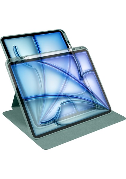 Apple iPad 11.Nesil A16 11inç/10.Nesil 10.9inç Kılıf Termik Kalem Bölmeli Dönebilen Standlı Kılıf Smart Case