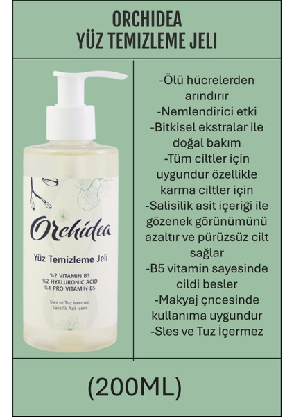 Yüz Temizleme Jeli 200ml – Salisilik Asitli, Bitki Özlü, Arındırıcı Jel