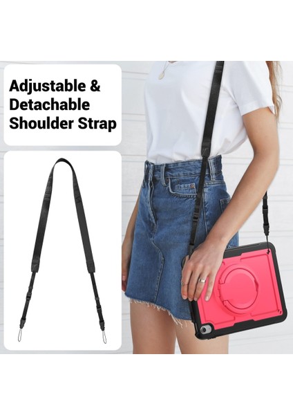 Apple iPad 11.Nesil A16 11inç/10.Nesil 10.9inç Kılıf Handle Ring Yüzüklü Amour Tank Case Fuji modelleri