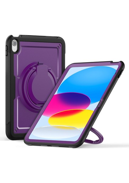 Apple iPad 11.Nesil A16 11inç/10.Nesil 10.9inç Kılıf Handle Ring Yüzüklü Amour Tank Case Fuji