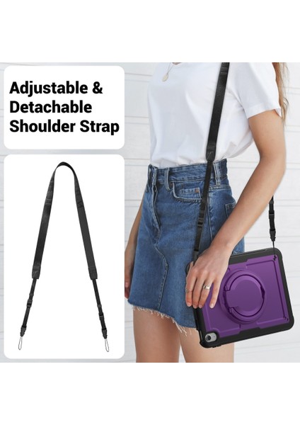 Apple iPad 11.Nesil A16 11inç/10.Nesil 10.9inç Kılıf Handle Ring Yüzüklü Amour Tank Case Fuji modelleri