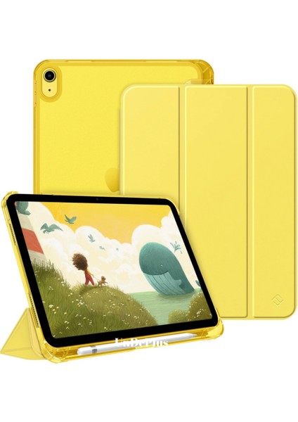 Apple iPad 11.Nesil A16 11inç/10.Nesil 10.9inç Kılıf Flip Cover Kalem Bölmeli PC Case