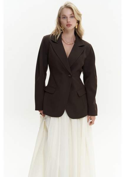 Mai Briella Belden Oturtmalı Kahve Blazer