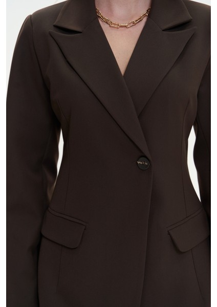 Mai Briella Belden Oturtmalı Kahve Blazer