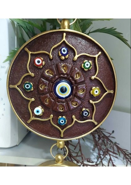 Home Dekoratif Nazarlık Ikili Ev Ofis Dekorasyon 15 x 43 cm Polyester Cam Gold Kahverengi 1 Adet indirimleri
