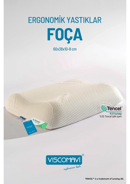 Foça Ortopedik Visco Yastık Ergonomik Hafızalı Visco Yastık