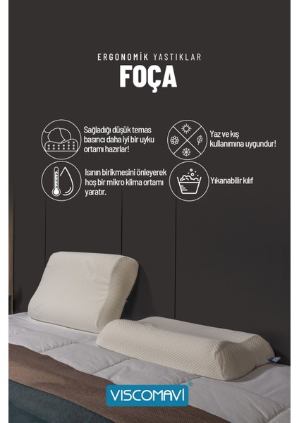 Foça Ortopedik Visco Yastık Ergonomik Hafızalı Visco Yastık fiyatları