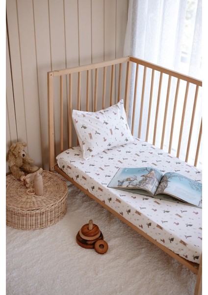 Bebek Boy Lastikli Çarşaf Seti | Woodland modelleri