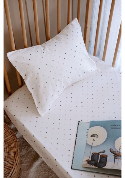 Bebek Boy Lastikli Çarşaf Seti | Green Dots