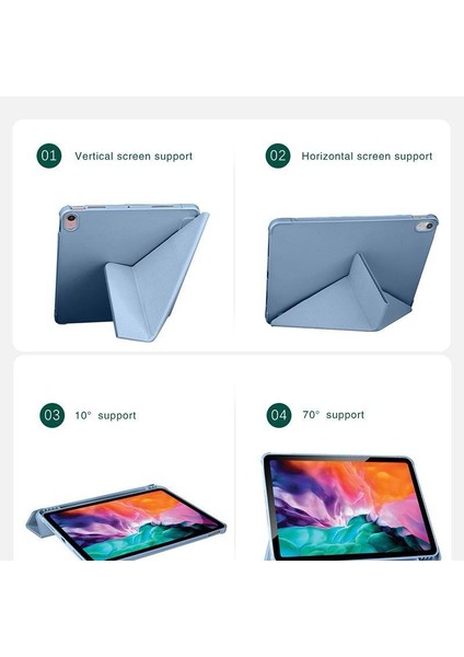 Apple iPad 11.Nesil A16 11inç/10.Nesil 10.9inç Kılıf Kalem Bölmeli Trifolding Case modelleri