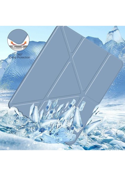 Apple iPad 11.Nesil A16 11inç/10.Nesil 10.9inç Kılıf Kalem Bölmeli Trifolding Case