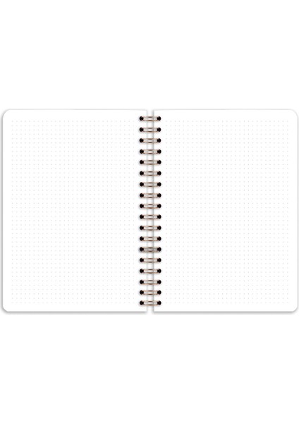 B5 17X24 cm Spiralli Lastikli Noktalı Tarihsiz Not Defteri Çizme