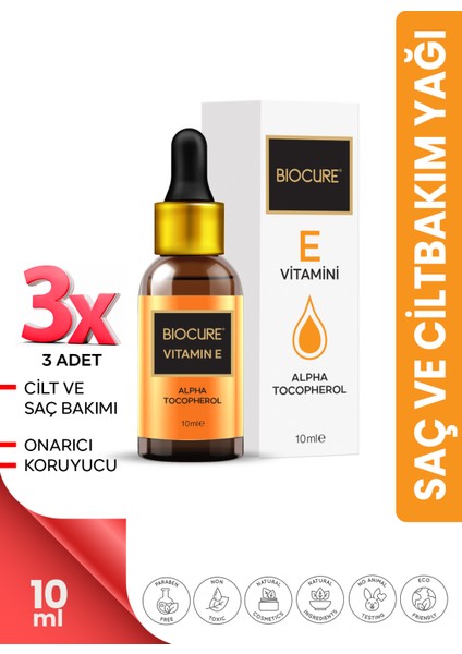 E Vitamini Mucize Cilt Bakım Yağı 3 Adet Ekonomik