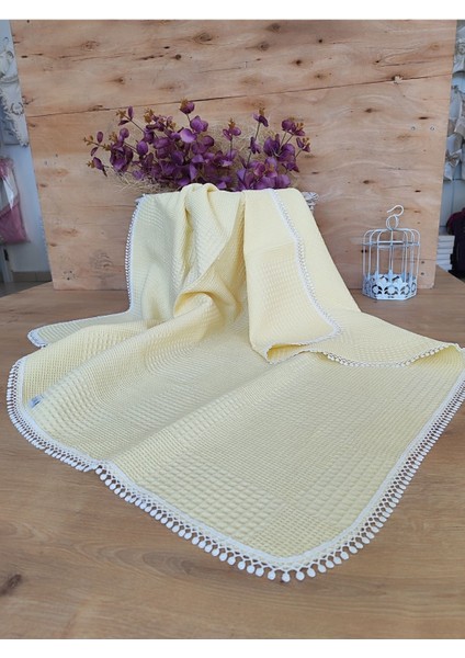 Bebek Battaniyesi Bebek Örtüsü Puset Örtüsü Çok Amaçlı Bebek Pikesi Mevsimlik Hediyelik 80X90 cm