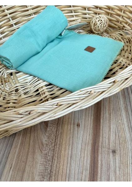 Yeşil Müslin Kız Erkek Bebek Battaniyesi Çok Amaçlı Yazlık Örtü Çift Taraf %100 Pamuklu 90X70CM fırsatları