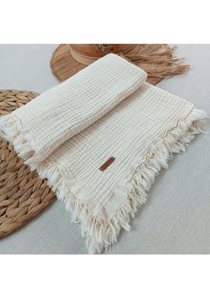 %100 Pamuklu 4 Kat Müslin Bebek Battaniyesi 90X120 cm - Mevsimlik Bebek Örtüsü - Oscar indirimleri