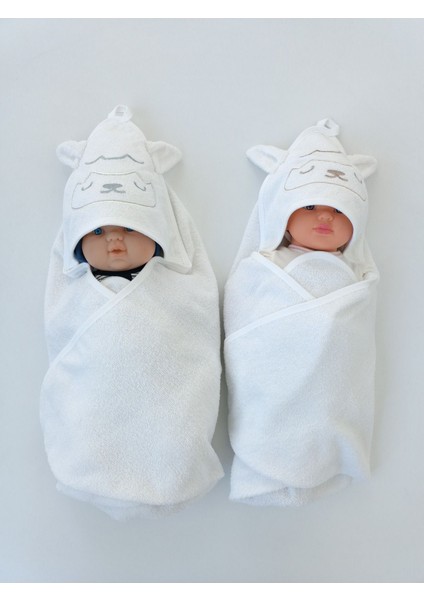 Pamuklu & Başlıklı Bebek Banyo Havlusu - Kuzu Nakışlı & Yumuşak Havlu fiyatları