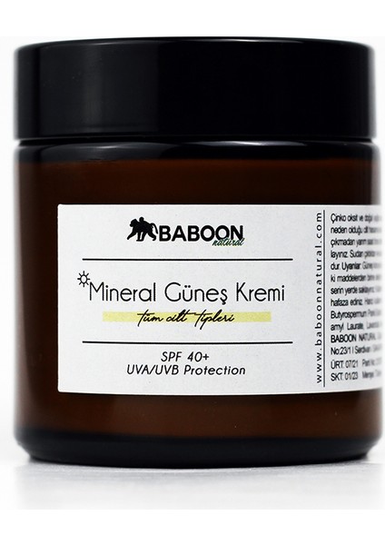 Baboon Mineral Güneş Kremi 100ML