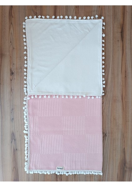 Kız Erkek Bebek Battaniyesi Pike %100 Pamuklu Doğal Organik Uyku Çift Taraflı Örtü 86X86CM