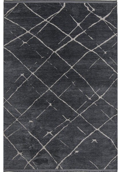 Astana 8209 Antrasit Koridor Halısı Kesme Yolluk Mutfak Halısı Modern Salon halısı