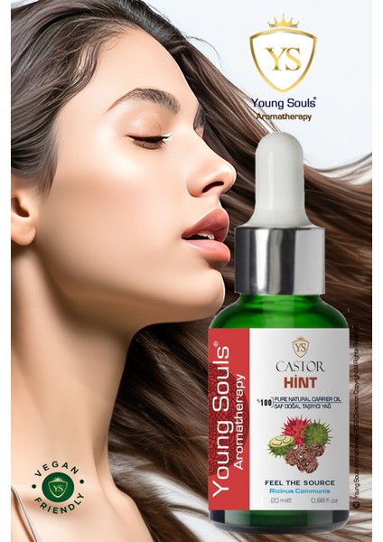 Aromatherapy Castor Carrier Oil Hint Bitkisel Taşıyıcı Yağ 20 ml