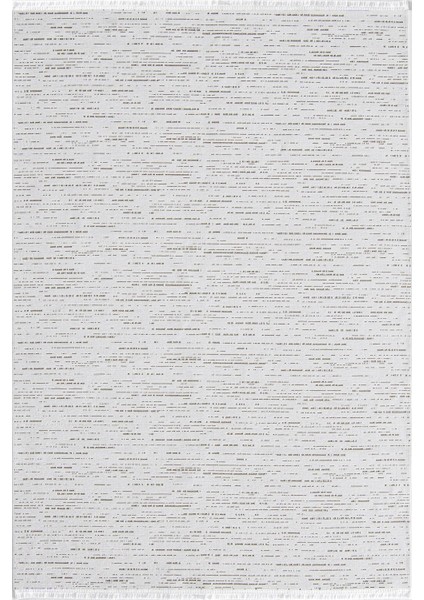 Astana 8201 Beyaz Koridor Halısı Kesme Yolluk Mutfak Halısı Modern Salon halısı