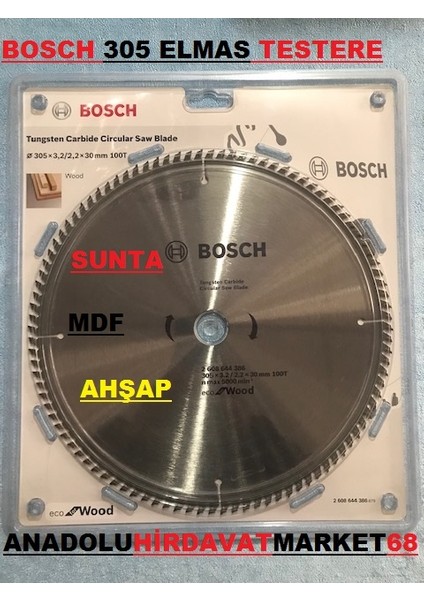 305MM Elmas Testere Ahşap Kesici Sunta Mdf Plastik Keser fiyatları