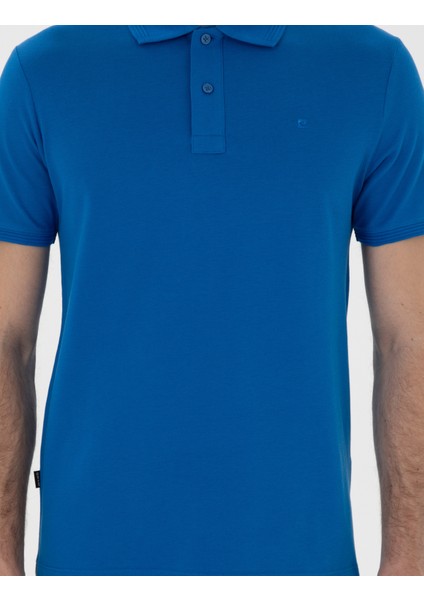 Erkek Saks Slim Fit Kıvrılmaz Polo Yaka Basic Tişört 50302561-VR045