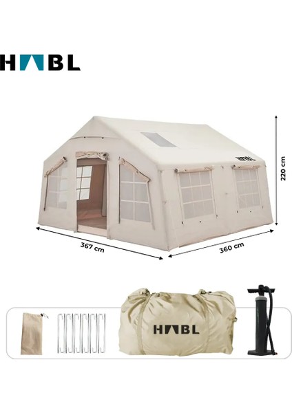 13 Kişilik 13.2m2 Su,rüzgar ve Kar Geçirmez 600D Oxford Kumaşlı 4 Mevsim Şişme Çadır 367*360*220CM fiyatları