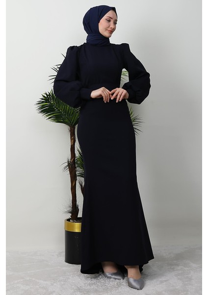 Lavin Krep Elbise Koyu Lacivert fırsatları