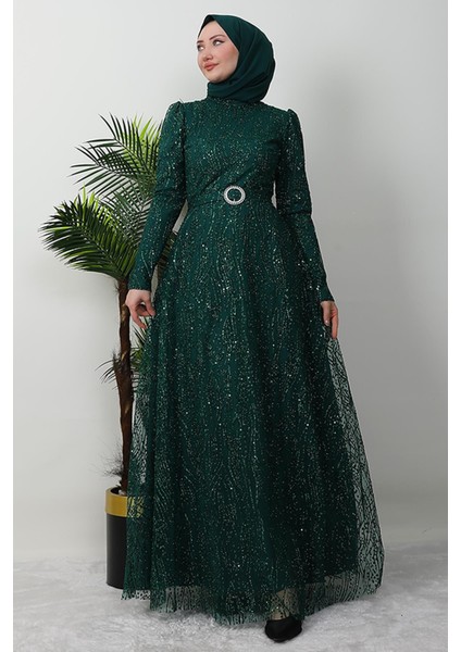 Nilda Simli Abiye Bordo