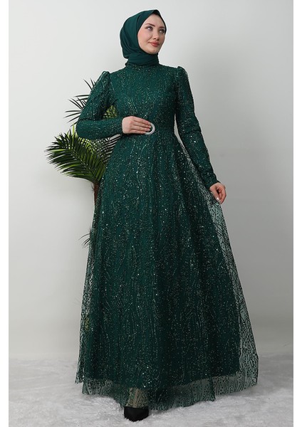 Nilda Simli Abiye Bordo modelleri