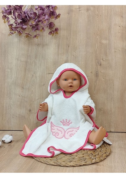 Pareo Bebek Havlu Bebek Bornoz Yumuşacık Su Emici Pamuklu Nakış Desenli