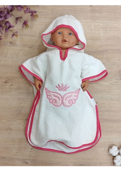 Pareo Bebek Havlu Bebek Bornoz Yumuşacık Su Emici Pamuklu Nakış Desenli