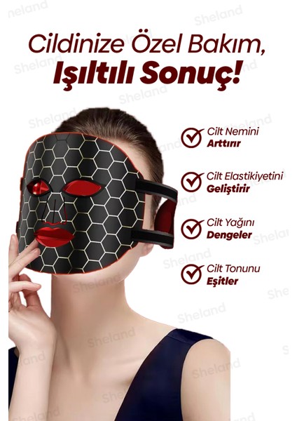 Pro Kumandalı 7 Renk LED Yüz Maskesi Esnek Silikon Yüz Şekline Göre Şekillenen Yüz Maskesi modelleri