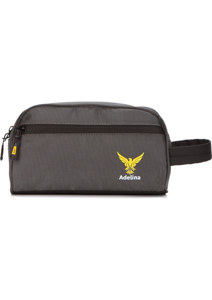 Gri Kumaş El Çantası, Su Geçirmez, Fermuarlı, Seyahat ve Kozmetik İçin Şık Tasarım modelleri