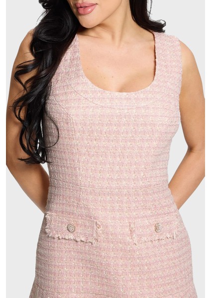 Daphnee Fitted Fit Fırfırlı Mini Tuvid Elbise W5RK10WGW82 Bayan Elbise W5RK10 WGW82 F6DZ