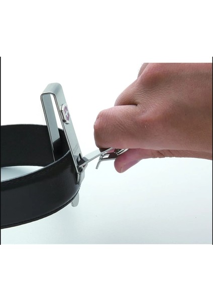 Kemere Takılı Çelik Anahtarlık Hobi Aksesuar 130MM x 30MM Çakı Vs Için Muhafaza 1 Adet