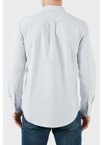 Pamuk Slim Fit Çizgili Gömlek Erkek Gömlek DM0DM20668 0A8 fiyatları