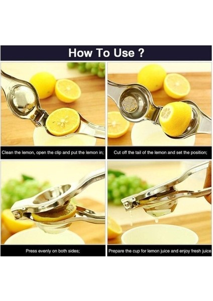 Paslanmaz Çelik Limon Sıkacağı