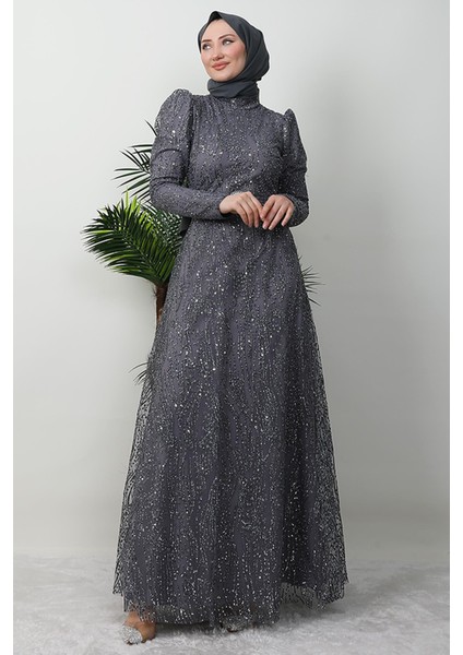 Nilda Simli Abiye Bordo modelleri