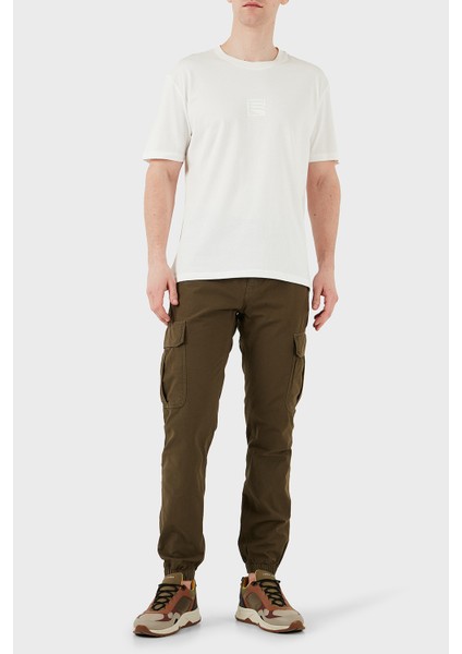 Pamuk Slim Fit Normal Bel Lastikli Paça Kargo Pantolon Erkek Pantolon DM0DM20284 M12