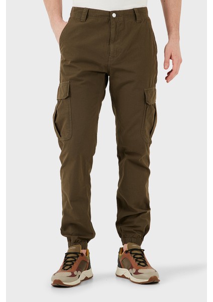 Pamuk Slim Fit Normal Bel Lastikli Paça Kargo Pantolon Erkek Pantolon DM0DM20284 M12
