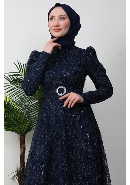 Nilda Simli Abiye Bordo indirimleri