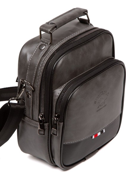 Şık gri el ve omuz çantası, günlük kullanım için ideal, suni deri tasarım modelleri