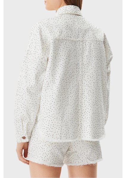 Western Pamuk Regular Fit Taşlı Kot Ceket W5GN90D5N91 Bayan Kot Ceket W5GN90 D5N91 Gwbl fiyatları