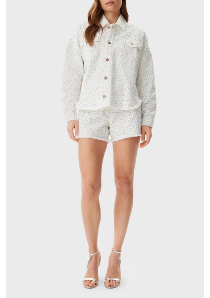 Western Pamuk Regular Fit Taşlı Kot Ceket W5GN90D5N91 Bayan Kot Ceket W5GN90 D5N91 Gwbl modelleri