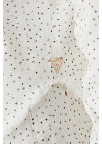 Western Pamuk Regular Fit Taşlı Kot Ceket W5GN90D5N91 Bayan Kot Ceket W5GN90 D5N91 Gwbl indirimleri